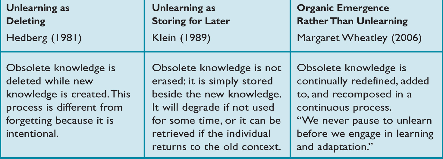 OVERVIEW OF THEORIES ON UNLEARNING