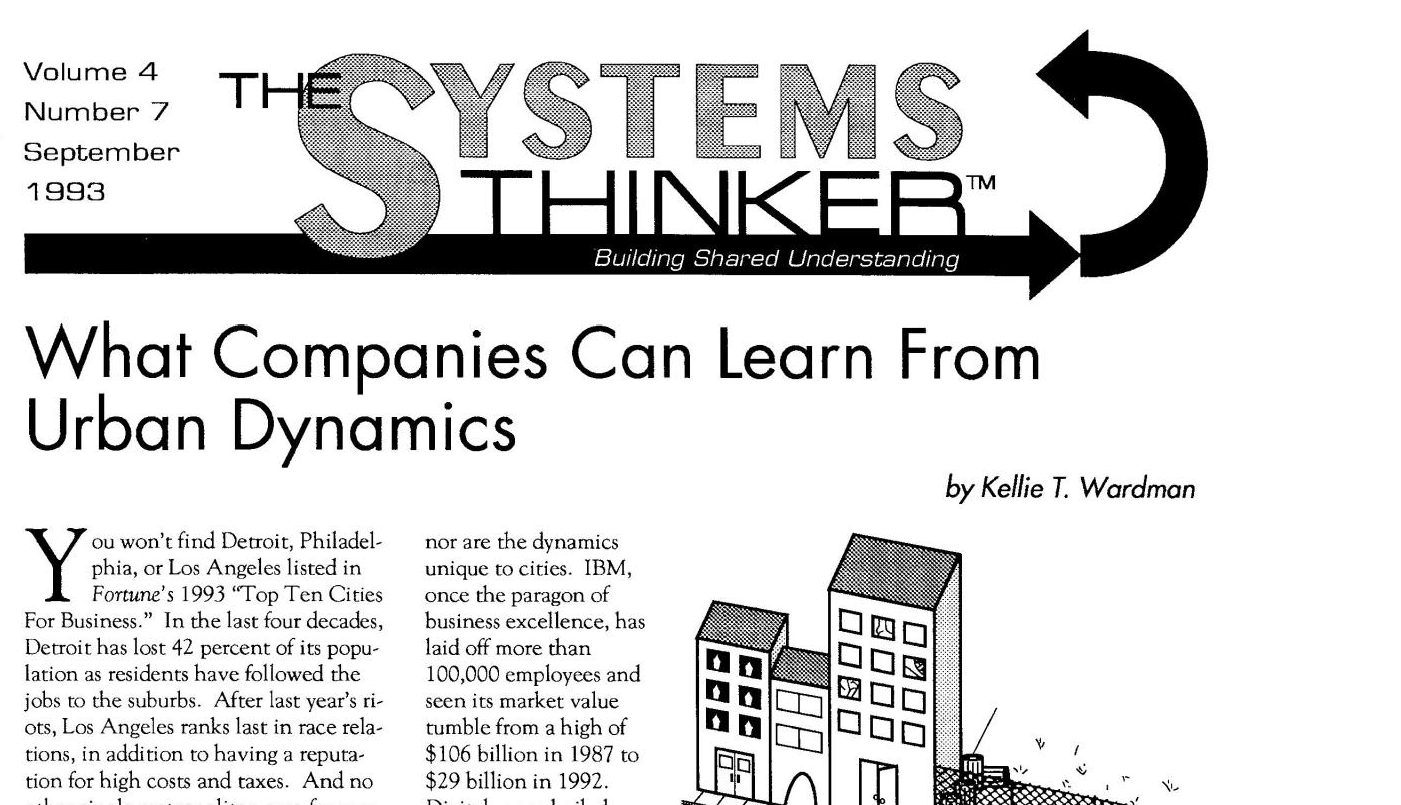 The Systems Thinker What Companies Can Learn from Urban Dynamics