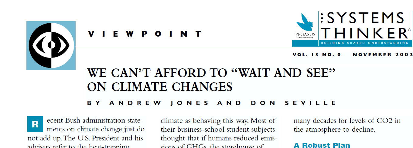 The Systems Thinker – We Can't Afford To "Wait And See" On Climate ...